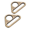 By Annie 1" Flat Triangles Rings Antique Brass - Two