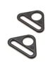 By Annie 1" Triangle Rings Black Metal - 2