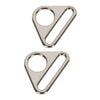 By Annie 1" Flat Triangle Rings Nickel - 2