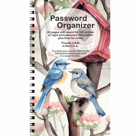 Password Organizer Bluebirds