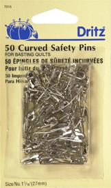 Curved Safety (Basting) Pins Size 1