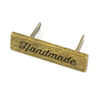 Handmade Label Script Antique Brass