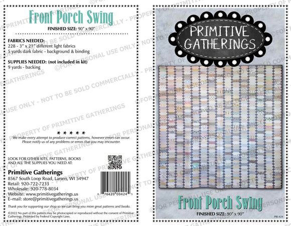 Primitive Gatherings Front Porch Swing Pattern