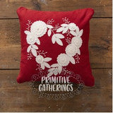 Primitive Gatherings Heart Flower Pillow