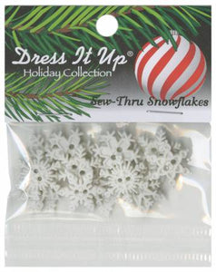 Dress It Up Sew-Thru Snowflakes Buttons