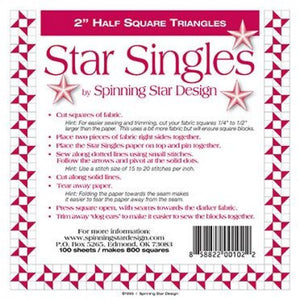 Star Singles 1" Half Square Triangles