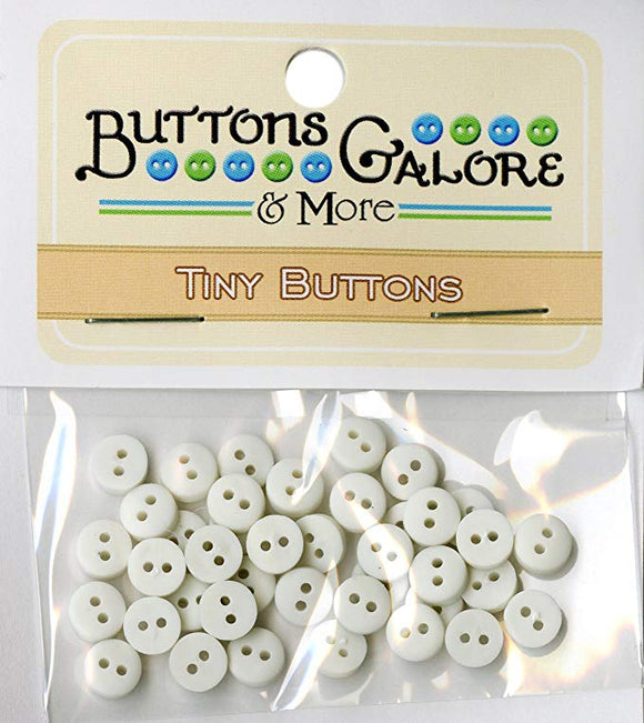 Buttons Galore Tiny Buttons White